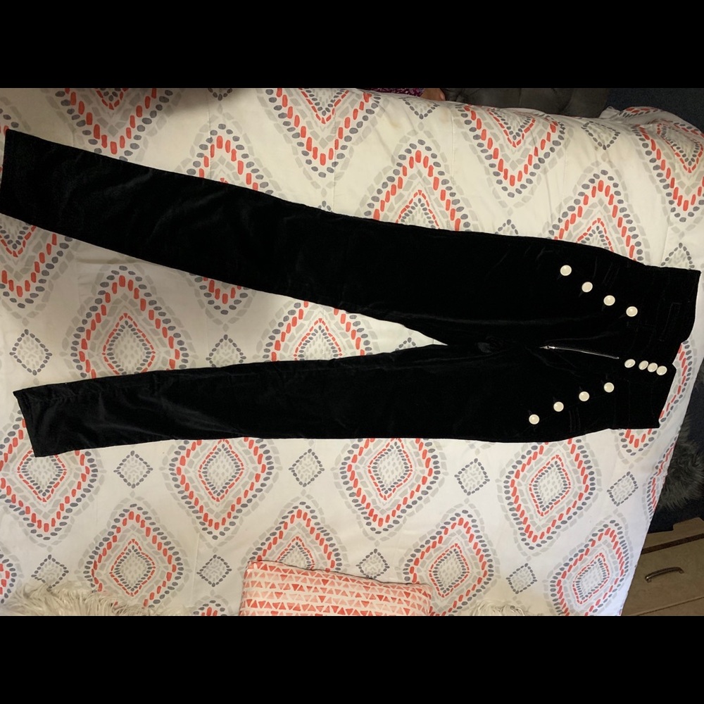 Isabel marant high waisted velour pants